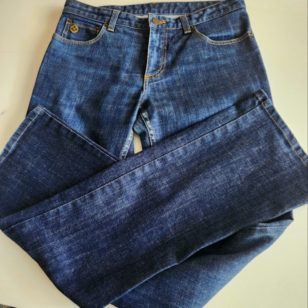 👖Louis Vuitton Dark Blue Straight Leg Jeans Authentic 👖